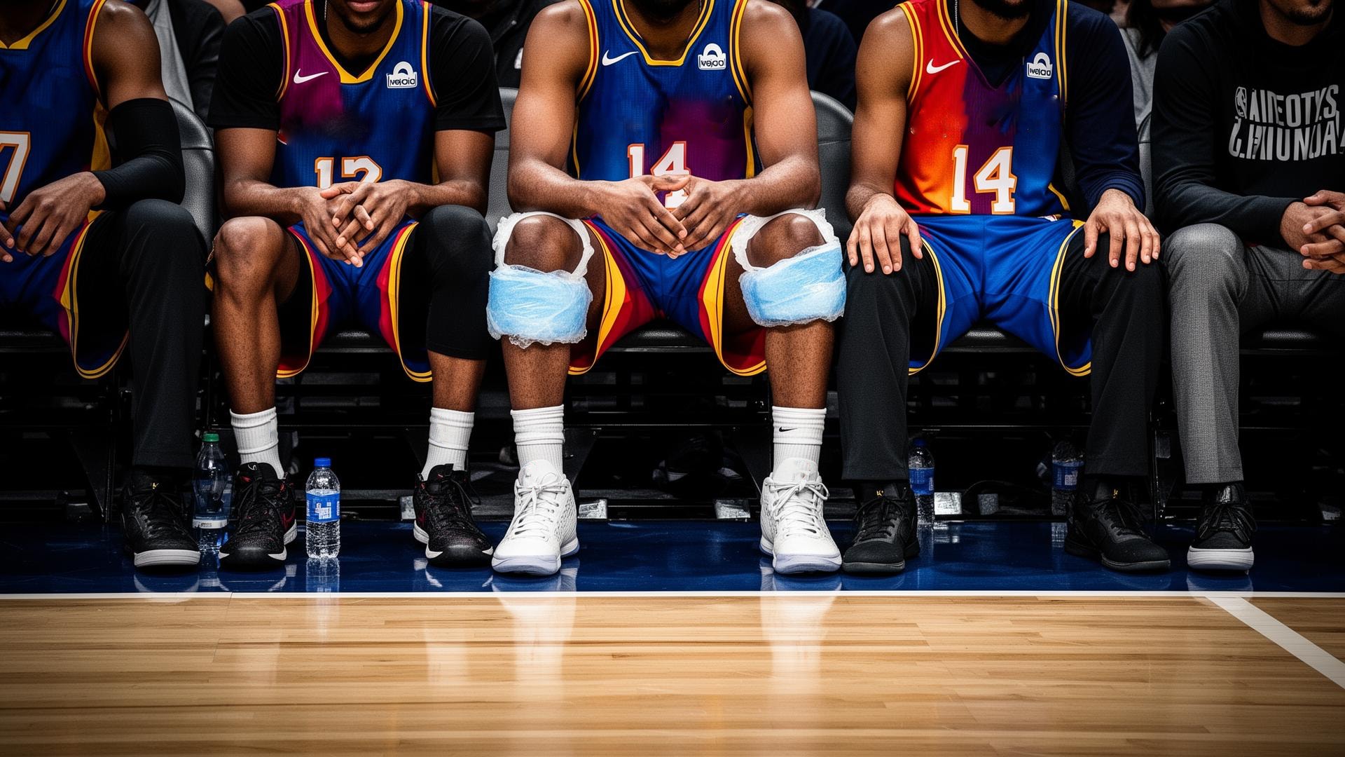 Magic players on bench